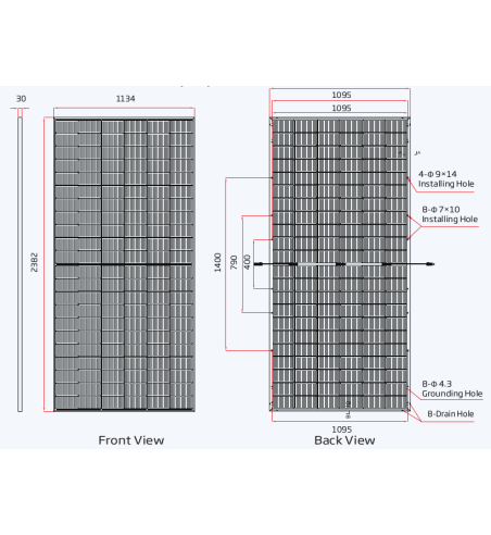 TrinaSolar de 625W Bifacial
